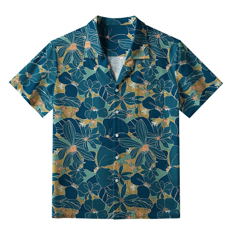 Tokyo-Tiger Blooming Flowers Aloha Hawaiian Shirt