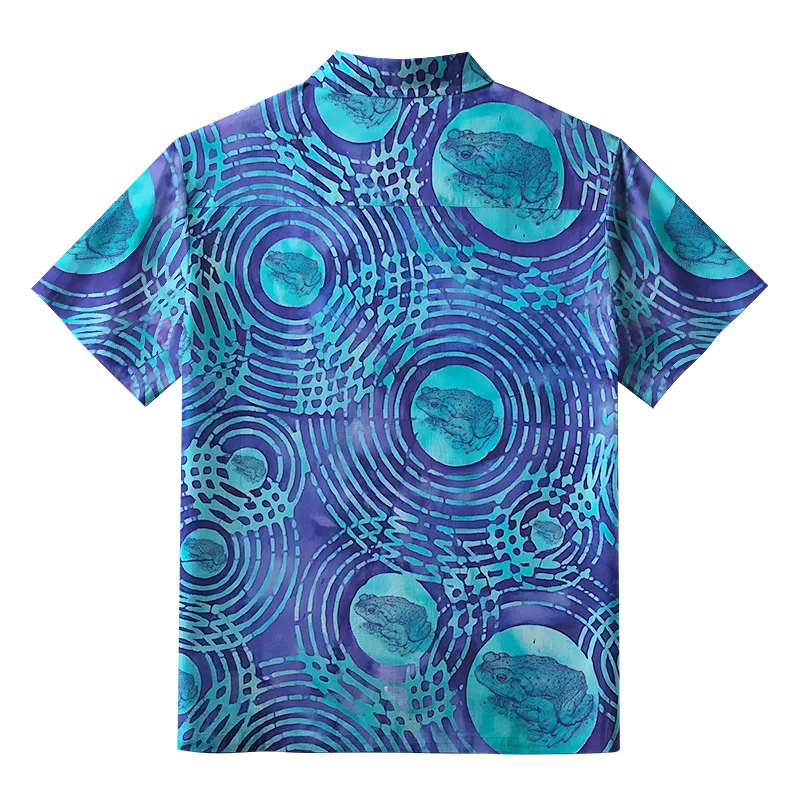 Tokyo-Tiger Frog In Water Ripples Button-up Shirt