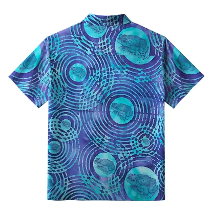 Tokyo-Tiger Frog In Water Ripples Button-up Shirt