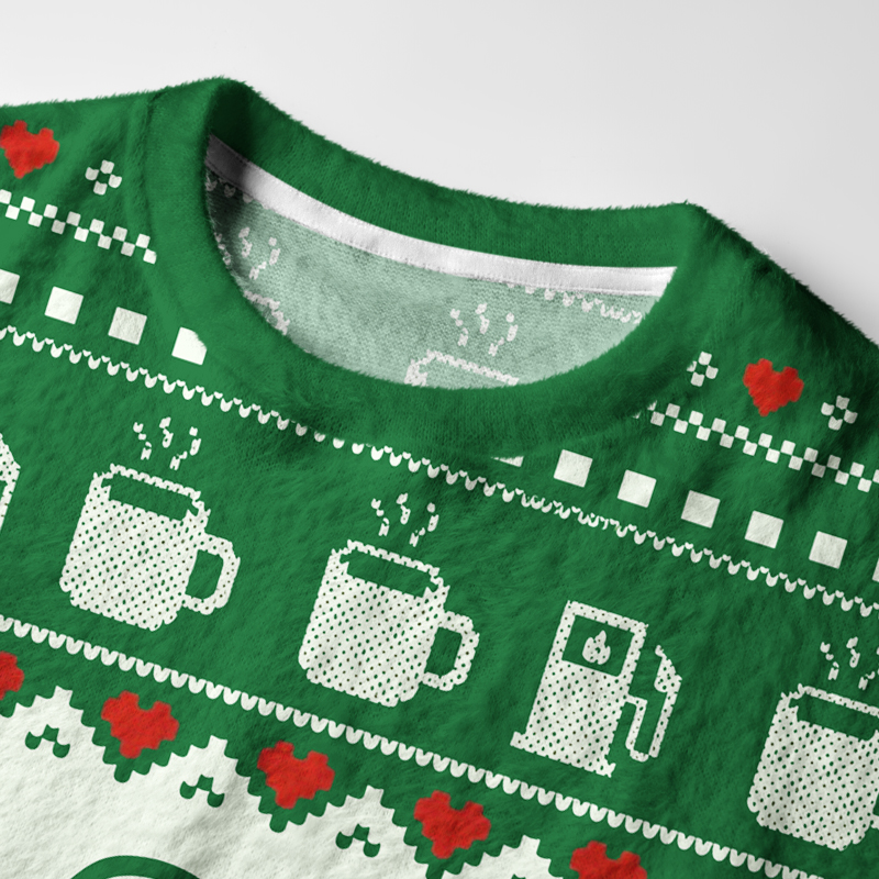 Tokyo-Tiger Funny Cute Frog Gas Meme Fuzzy Christmas Ugly Sweatshirt