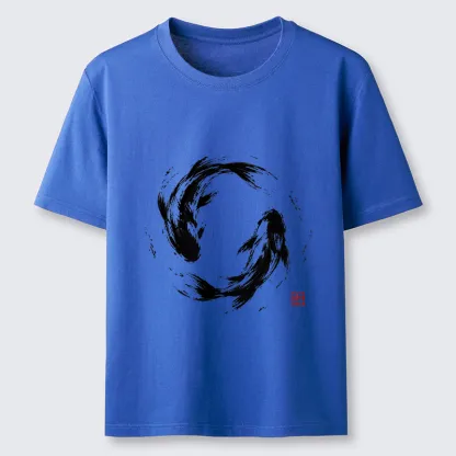 Tokyo-Tiger Ink Koi Fish Circle Classic T-Shirt