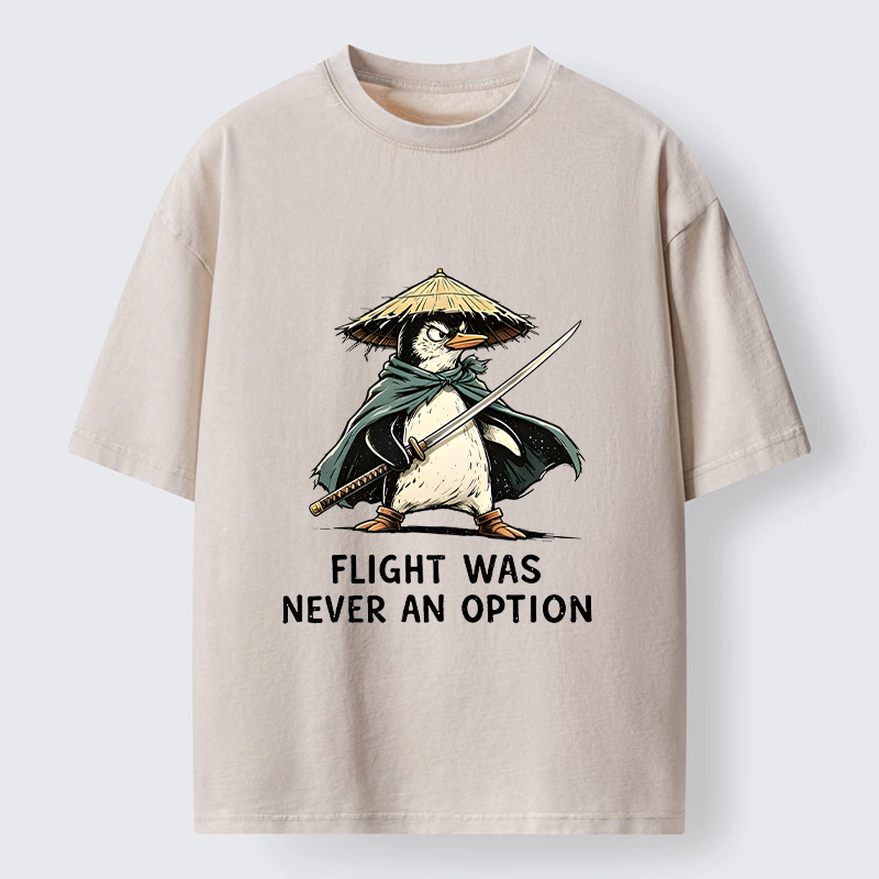 Tokyo‑Tiger Samurai Penguin Washed T‑Shirt
