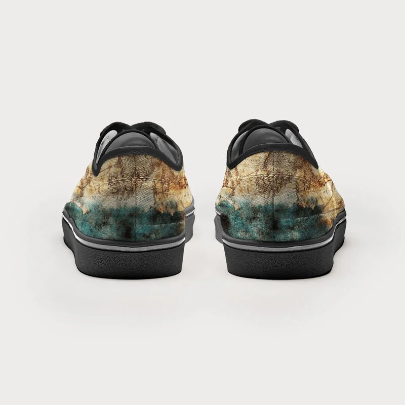Tokyo-Tiger Nautical Chart Canvas Shoes