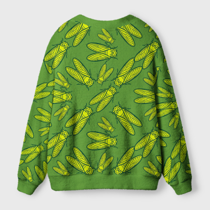 Tokyo-Tiger Cicada Ugly Cardigan Sweater