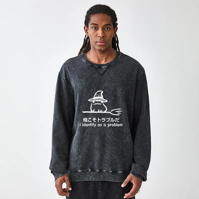 Tokyo-Tiger Mischief Magic Dude Washed Terry Sweatshirt