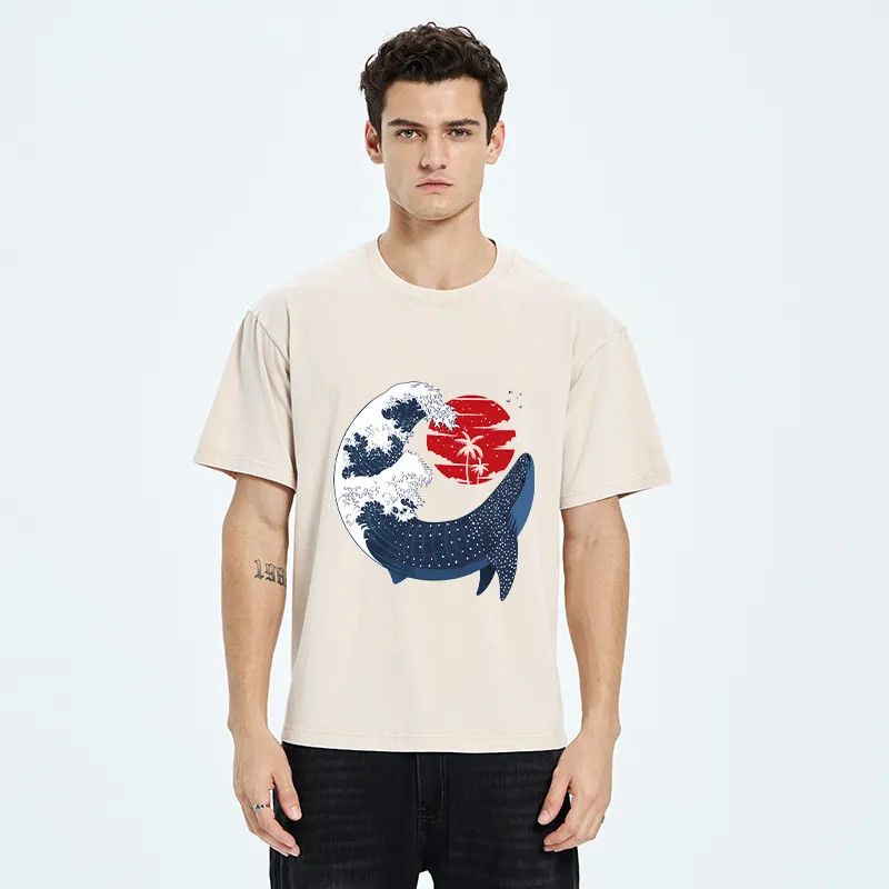 Tokyo-Tiger Japanese Whale Washed T-Shirt