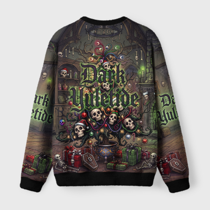 Tokyo-Tiger Dark Yuletide Fuzzy Christmas Ugly Sweatshirt