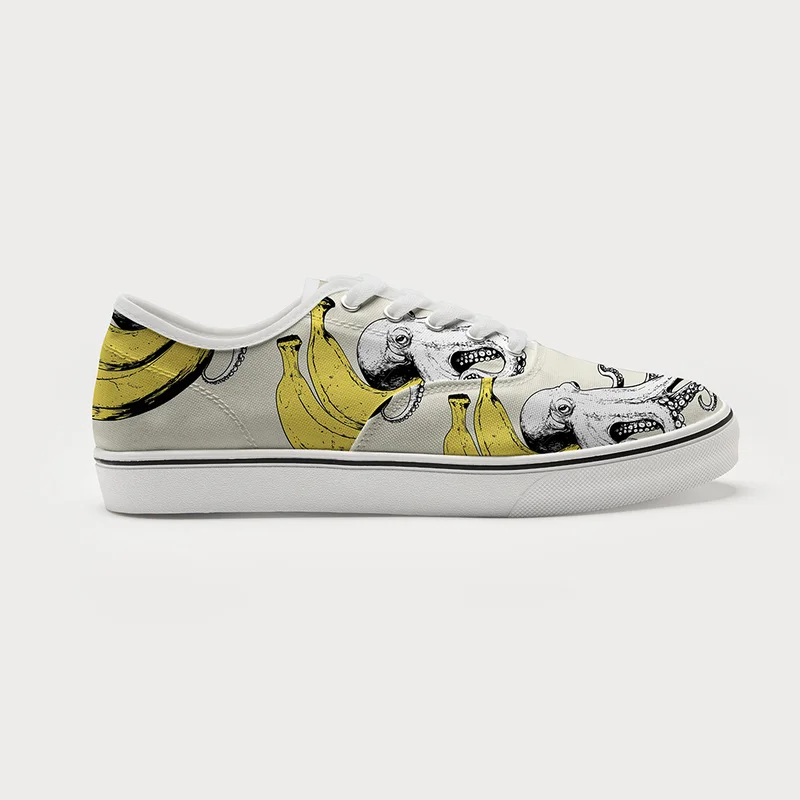 Tokyo-Tiger Octopus Disguised As A Banana Canvas Shoes