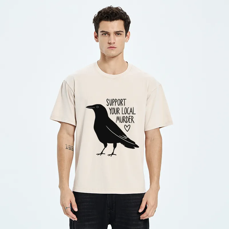 Tokyo-Tiger Support Your Local Murder Washed T-Shirt