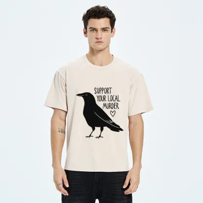 Tokyo-Tiger Support Your Local Murder Washed T-Shirt