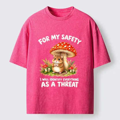 Tokyo-Tiger Wary Little Forest Mouse Meme Washed T-Shirt