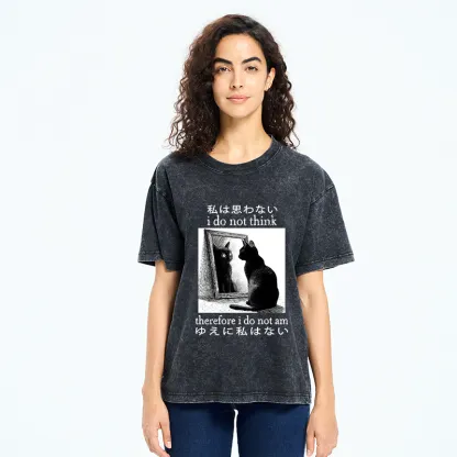 Tokyo-Tiger Therefore I Do Not Am Washed T-Shirt