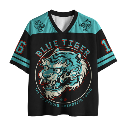 Tokyo-Tiger Blue Tiger Japanese Mesh Jersey