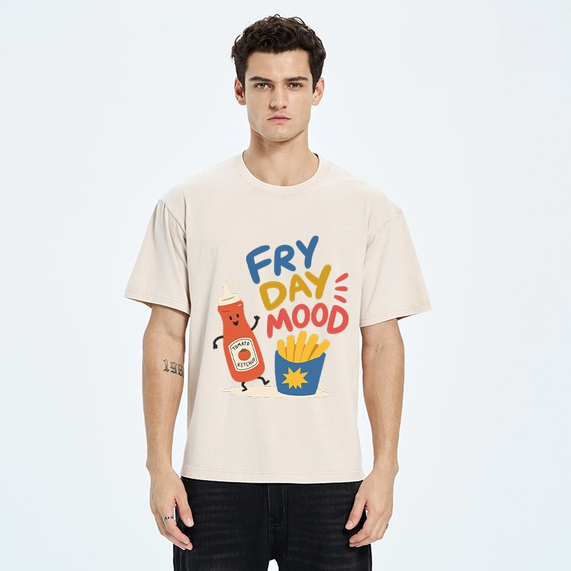 Tokyo-Tiger Fry Day Ketchup Mood Washed T-Shirt
