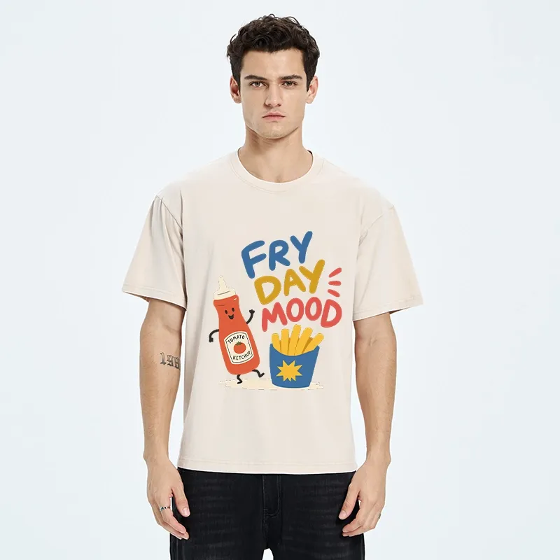 Tokyo-Tiger Fry Day Ketchup Mood Washed T-Shirt