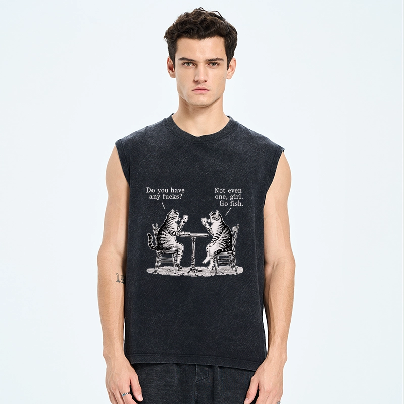 Tokyo-Tiger Cat Poker Night Washed Tank