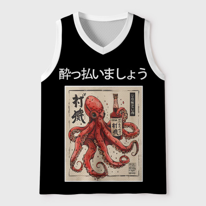 Tokyo-Tiger Octopus After Too Many Shots Mesh Tank Top