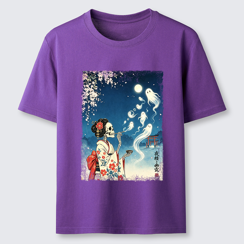 Tokyo-Tiger Moon Skeleton Ghost Classic T-Shirt