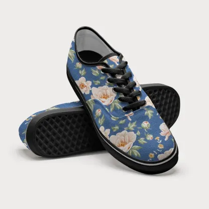 Tokyo-Tiger Flowers In The Waves Canvas Shoes