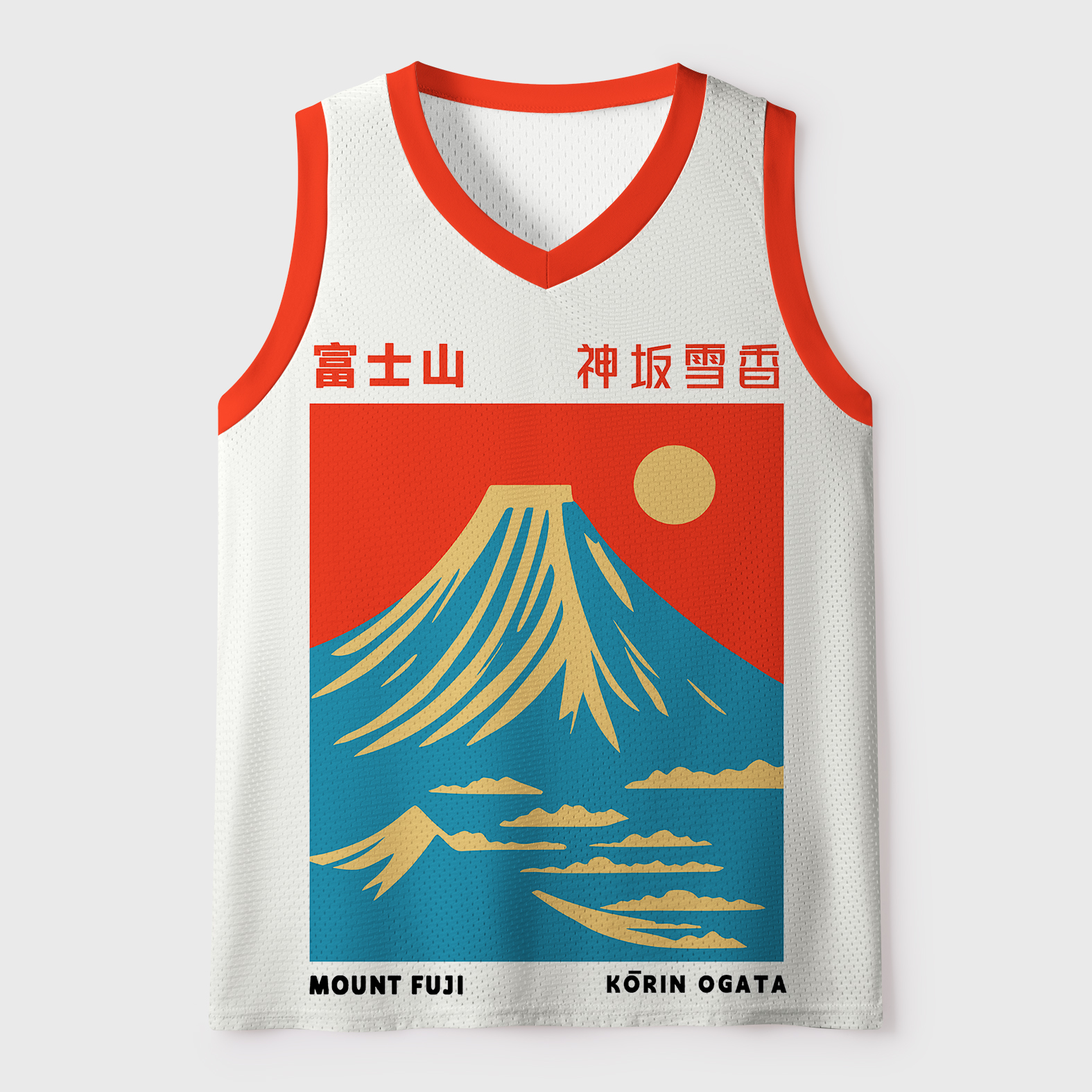 Tokyo-Tiger Mount Fuji Vintage Mesh Tank Top