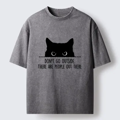 Tokyo-Tiger Avoid Human Crowds Washed T-Shirt