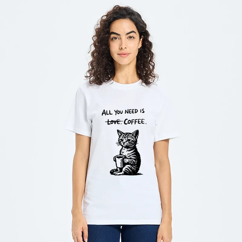 Tokyo-Tiger Cute Cat Coffee Daily Happy Vibe Classic T-Shirt