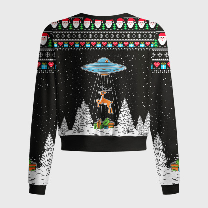 Tokyo-Tiger Alien Christmas Abduction Women's Lightweight Cardigan