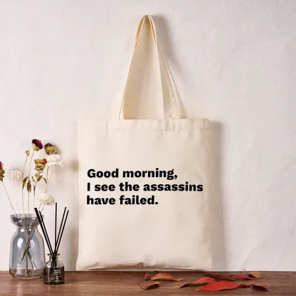 Tokyo-Tiger Assassins Failed Morning Quote Art Tote Bag