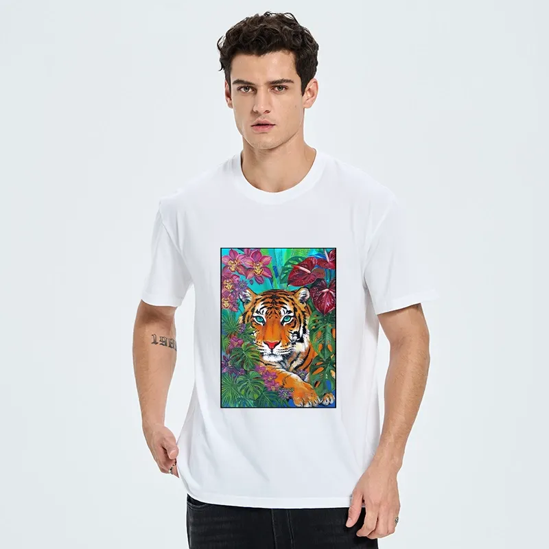 Tokyo-Tiger Floral Tiger Portrait Classic T-Shirt