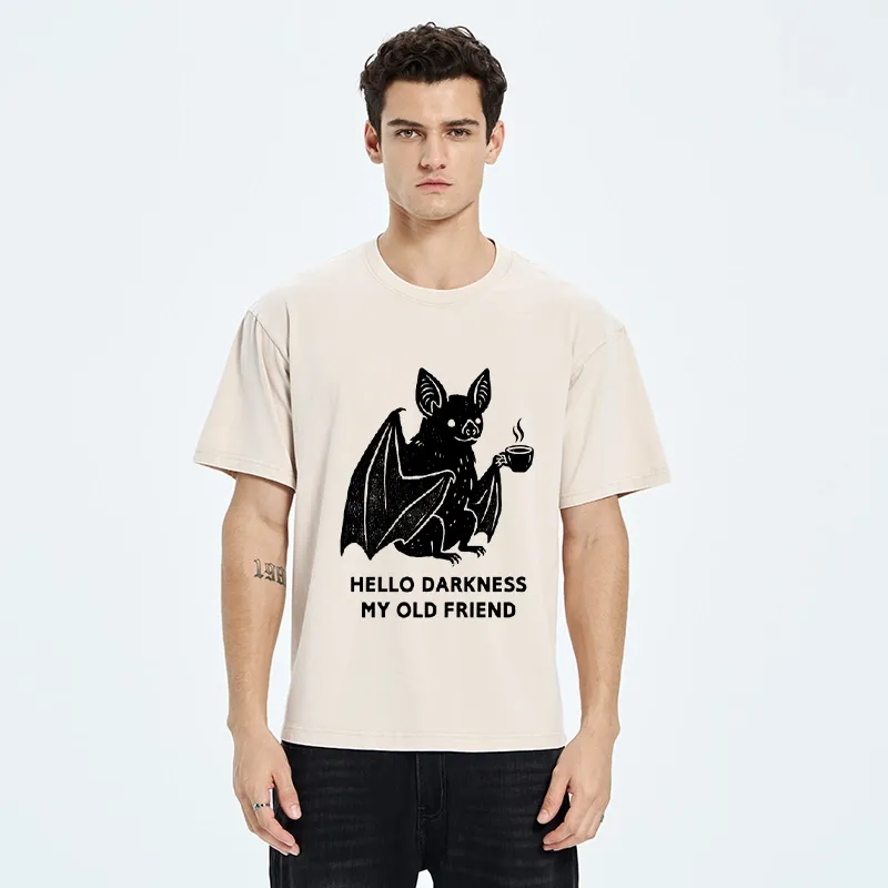 Tokyo‑Tiger Funny Coffee Bat Washed T‑Shirt