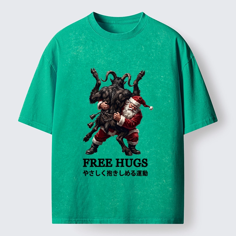 Tokyo-Tiger Free Monster Hugs Washed T-Shirt