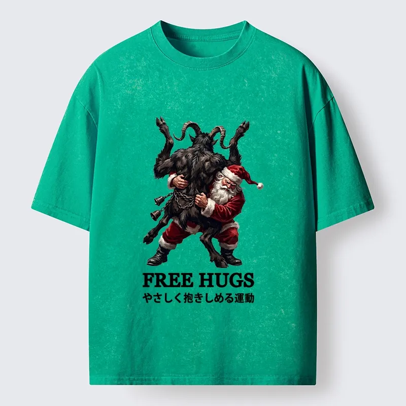 Tokyo-Tiger Free Monster Hugs Washed T-Shirt
