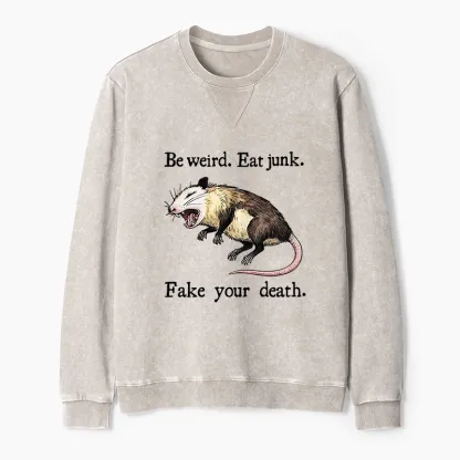 Tokyo-Tiger Possum Playing Dead Washed Terry Sweatshirt