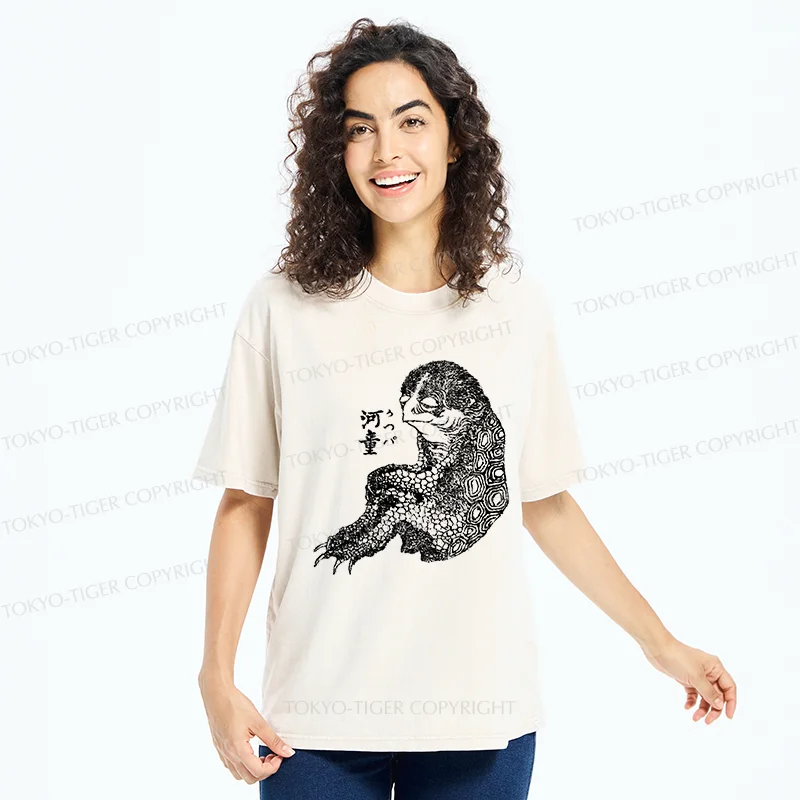 Tokyo-Tiger Japanese Monster Washed T-Shirt