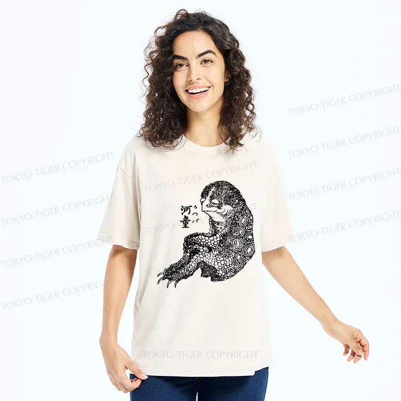 Tokyo-Tiger Japanese Monster Washed T-Shirt
