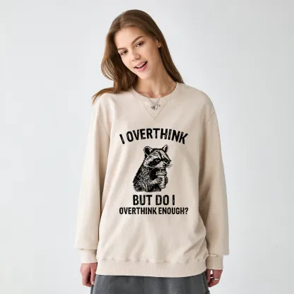 Tokyo-Tiger Constant Overthinking Washed Terry Sweatshirt