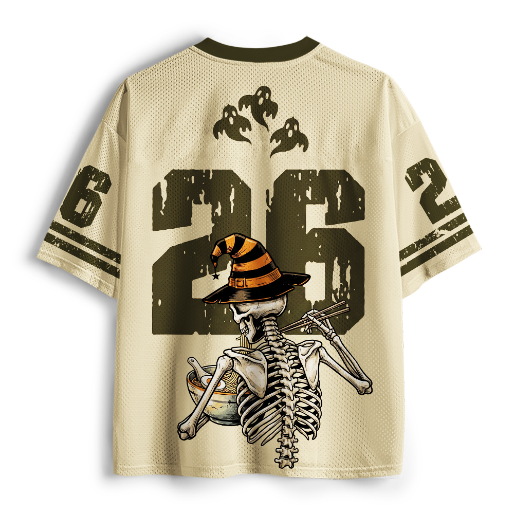 Tokyo-Tiger Halloween Skeleton Ramen Mesh Jersey
