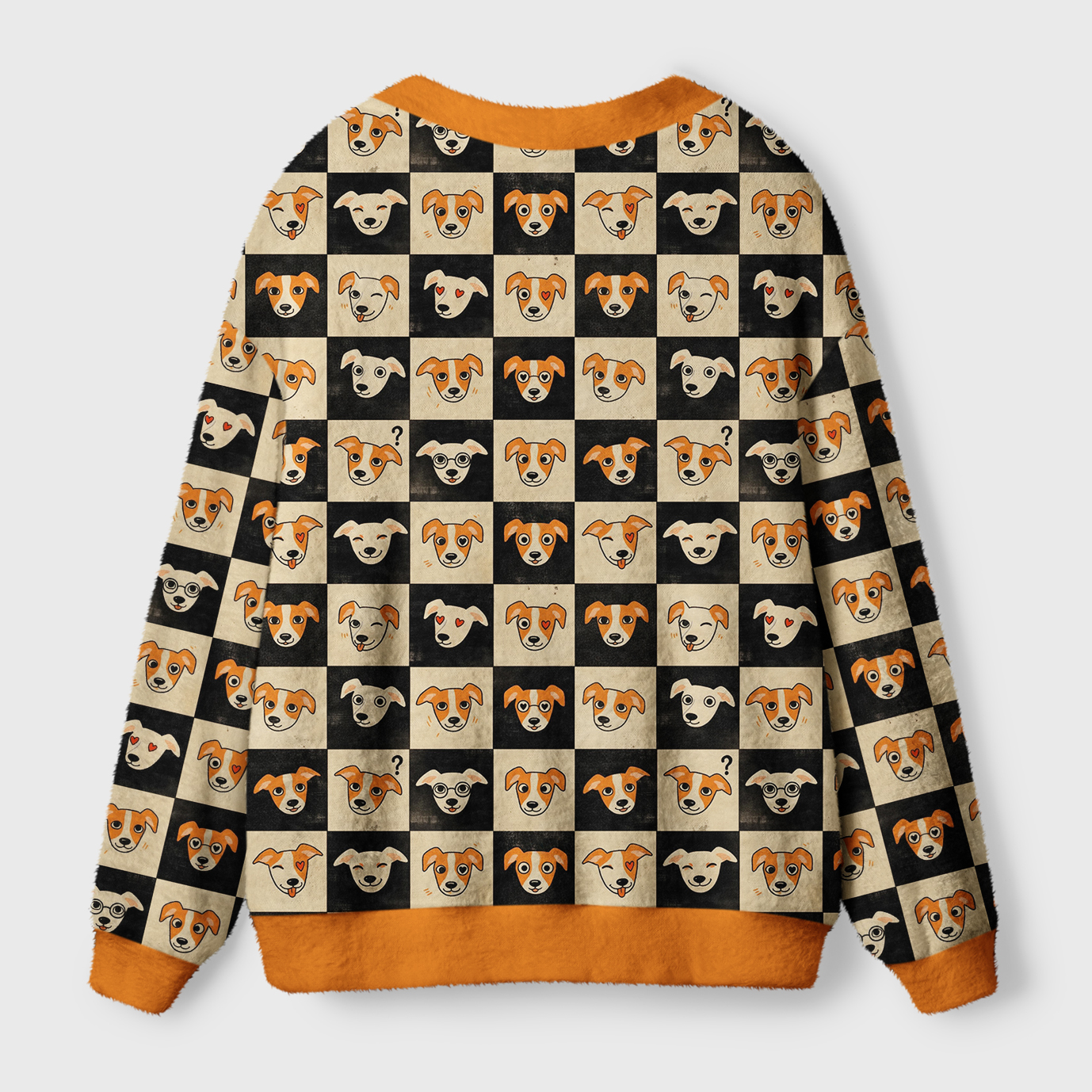 Tokyo-Tiger The Colorful Expressions of Dogs Ugly Cardigan Sweater