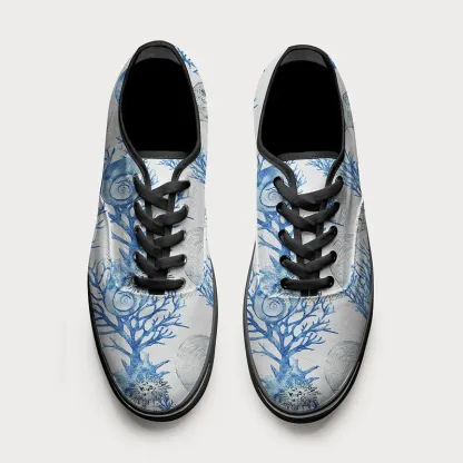Tokyo-Tiger Shell And Coral Canvas Shoes