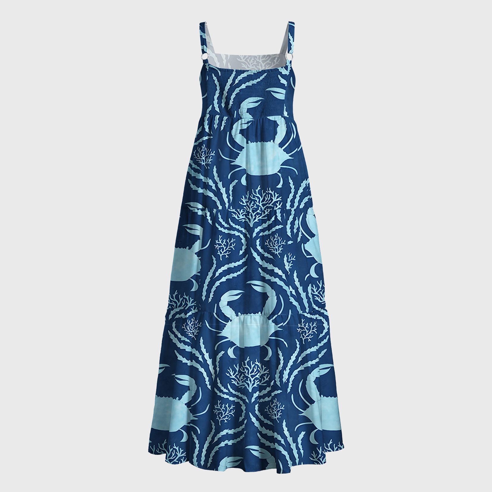 Tokyo-Tiger Crab And Seaweed Maxi Dress