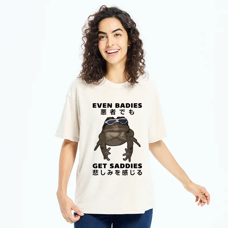 Tokyo-Tiger Even Baddies Get Saddies Washed T-Shirt