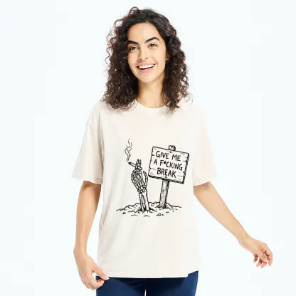 Tokyo‑Tiger Skeleton Stress Mood Washed T-Shirt