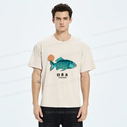 Tokyo-Tiger Japanese Fish Washed T-Shirt