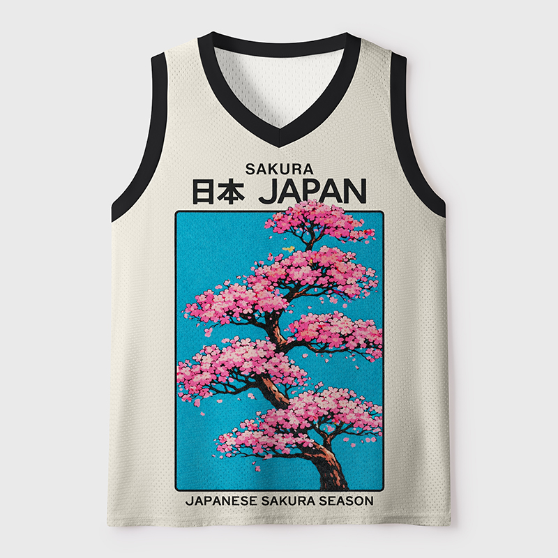 Tokyo-Tiger Japanese Sakura Mesh Tank Top