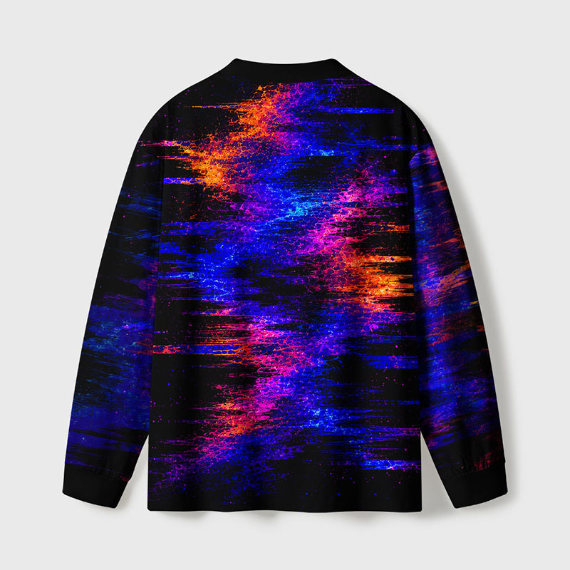 Tokyo-Tiger Psychedelic Black Cat Eco-Friendly Long Sleeve T-Shirt