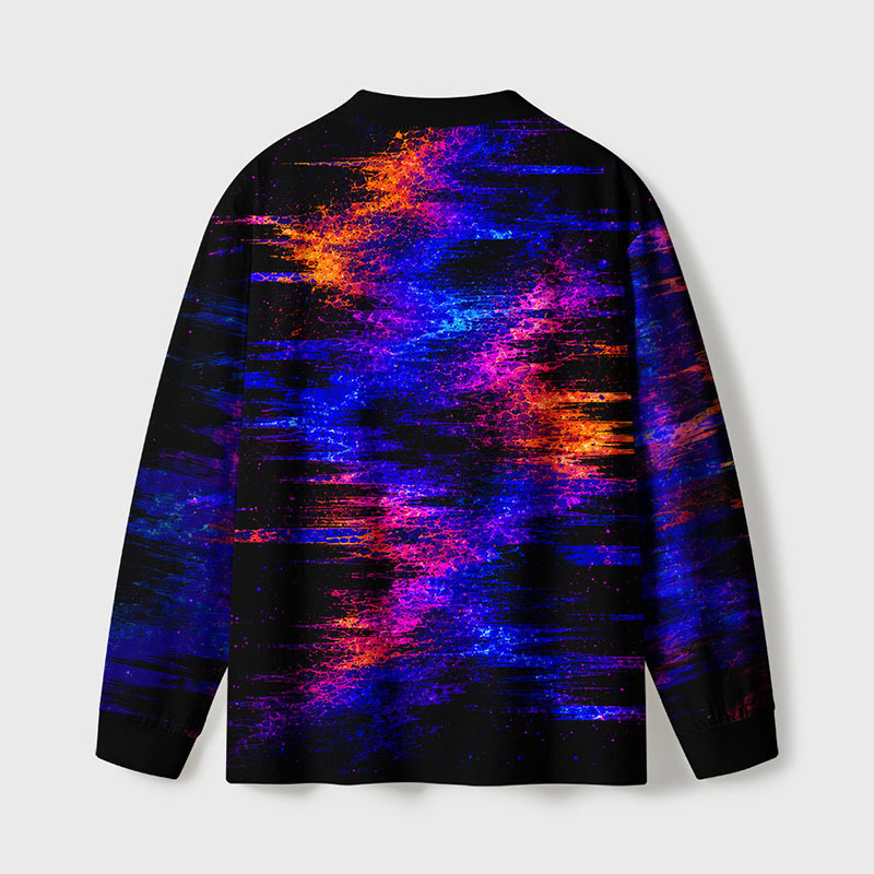 Tokyo-Tiger Psychedelic Black Cat Eco-Friendly Long Sleeve T-Shirt