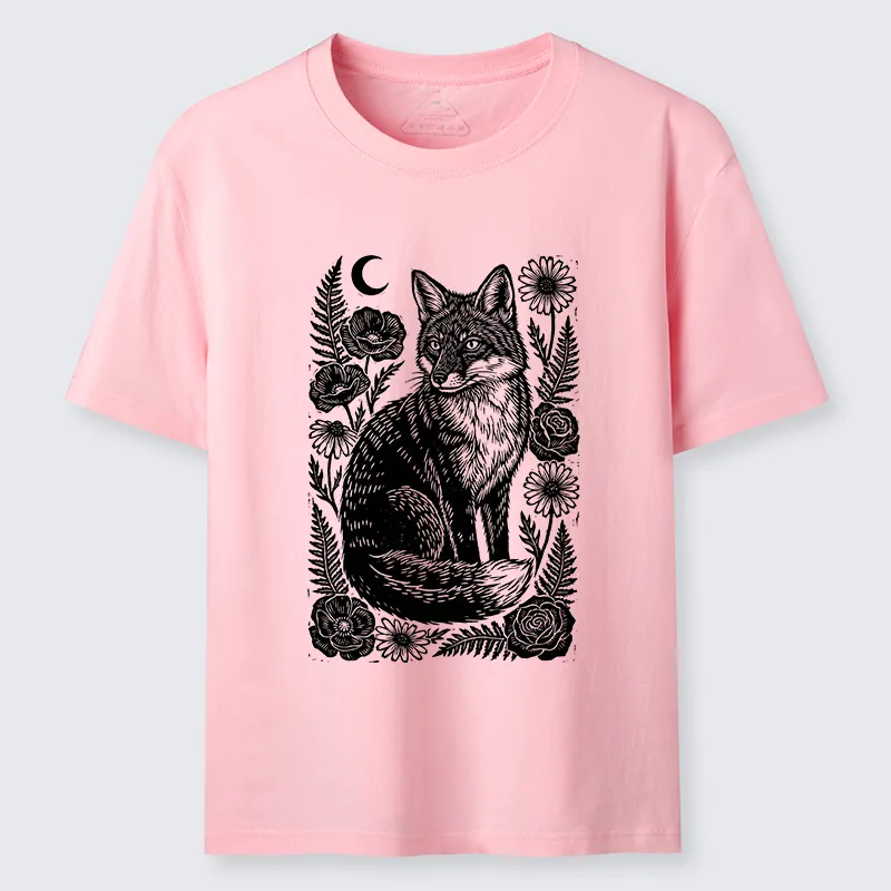 Tokyo-Tiger Wild Fox Floral Vibe Classic T-Shirt