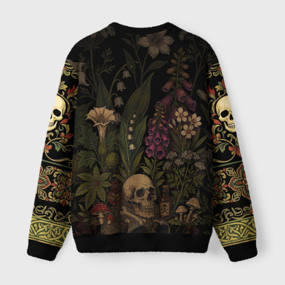 Tokyo-Tiger Beautiful Poison Floral Fuzzy Christmas Ugly Sweatshirt
