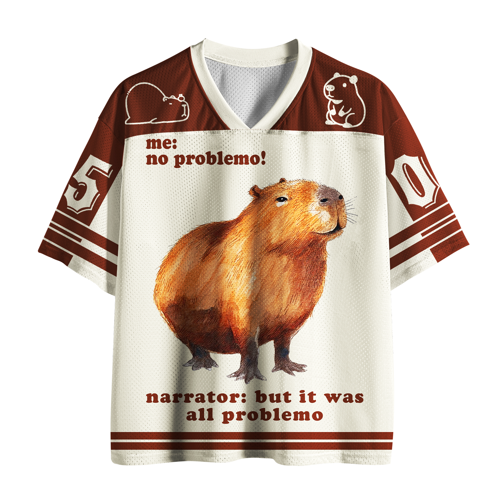 Tokyo-Tiger "No Problemo" Chill Capybara Mesh Jersey
