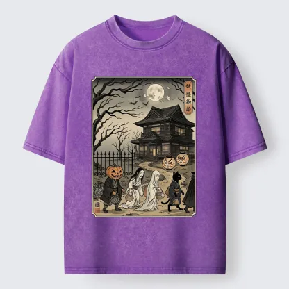 Tokyo-Tiger Vintage Yokai Art Washed T-Shirt